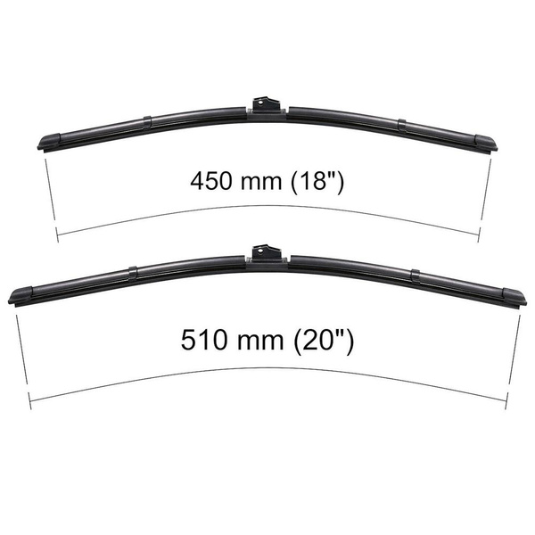 Vinduesviskere til forruden til Renault Clio II Campus Hatchback (06.2009-2012) - Flad viskerblade