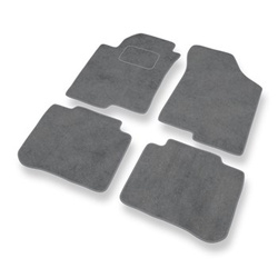 Velour gulvmåtter til Kia Cerato I Sedan (2003-2008) - grå