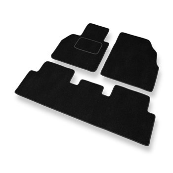 Velour gulvmåtter til Renault Scenic II Minivan (2003-2009) - sort