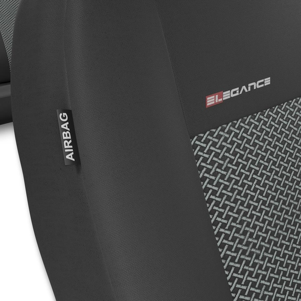 Universelle sædebetræk til biler til Mercedes-Benz E-Klasse W210, W211, W212, W213, W214 (1995-....) - Typ 2 (grå)