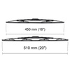 Vinduesviskere til forruden til Honda Civic V, VI Aerodeck, Coupé, Hatchback, Liftback, Sedan (10.1991-02.2001) - Standard viskerblade