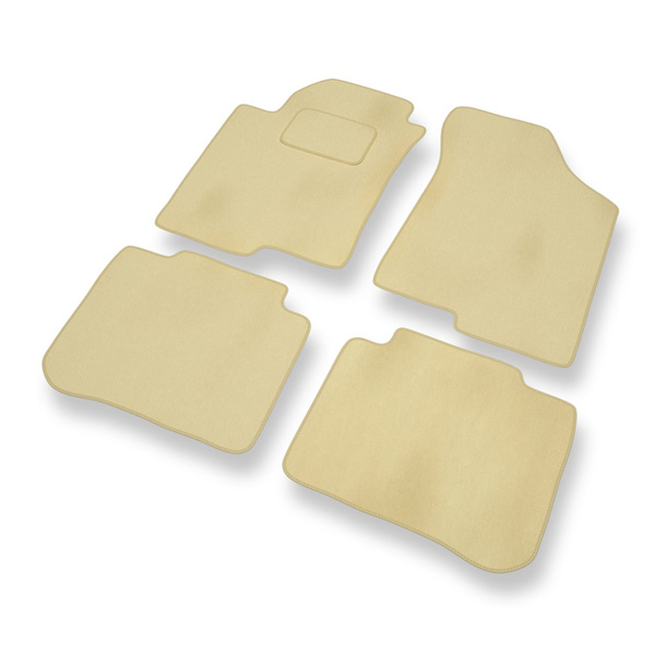 Velour gulvmåtter til Kia Cerato I Sedan (2003-2008) - beige