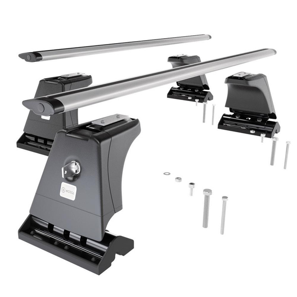 Tagbagagebærer til bil Volkswagen Caddy mk III Stationcar, Cargo (2004-2015) - sølv bagagebærer til taget - lastholder - tagholder - Monteringspunkter - Aluminium