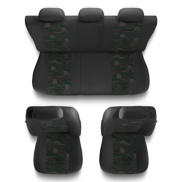 Universelle sædebetræk til biler til Audi A6 C4, C5, C6, C7, C8 (1994-....) - grön