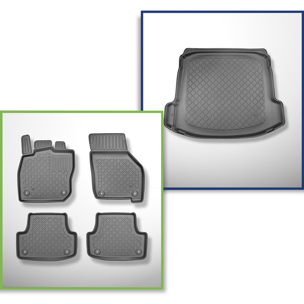 Bagagerumsmåtte og bilmåttesæt TPE skræddersyet til: Audi A3 8Y Limousine (04.2020-....)