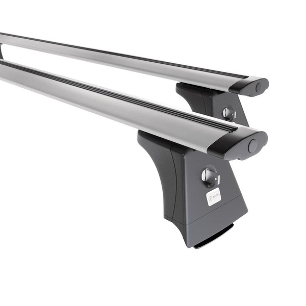 Tagbagagebærer til bil Toyota Avensis mk III Stationcar (2009-2019) - sølv bagagebærer til taget - lastholder - tagholder - Monteringspunkter - Aluminium