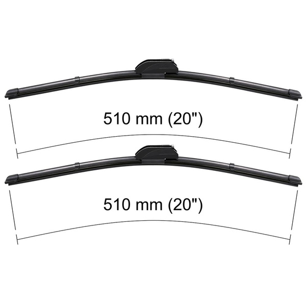 Vinduesviskere til forruden til Ford Escort Hatchback, Cabriolet, Stationcar, Sedan (08.1990-09.2001) - Flad viskerblade