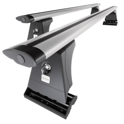 Tagbagagebærer til bil Mazda 3 mk I Hatchback (2004-2008) - sølv bagagebærer til taget - lastholder - tagholder - Monteringspunkter - Aluminium