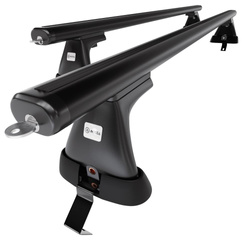 Tagbagagebærer til bil Peugeot 508 Sedan (2011-2019) - sort bagagebærer til taget - lastholder - tagholder - uden monteringselementer - Aluminium