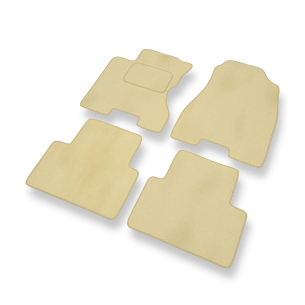 Velour gulvmåtter til Renault Koleos I SUV (2008-2015) - beige