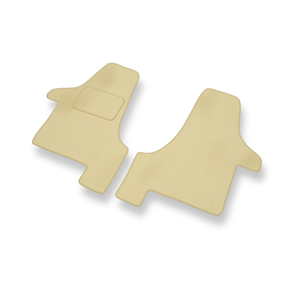 Velour gulvmåtter til Volkswagen Transporter T5 Varevogn (2003-2015) - beige