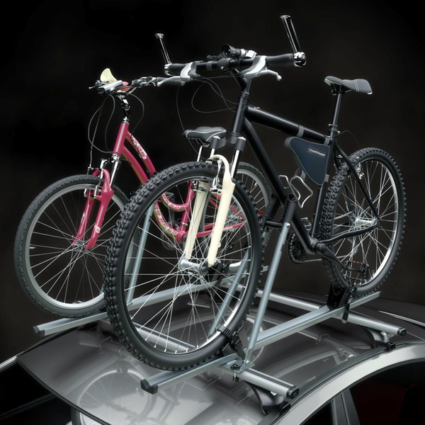 Cykelholder i aluminium til bilens tag - 2xM-17