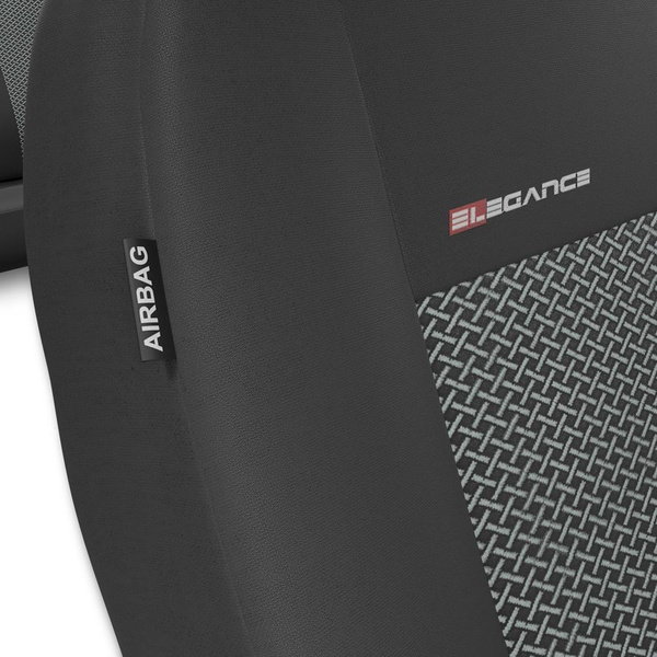 Universelle sædebetræk til biler til Fiat Panda II, III (2003-....) - Typ 2 (grå)