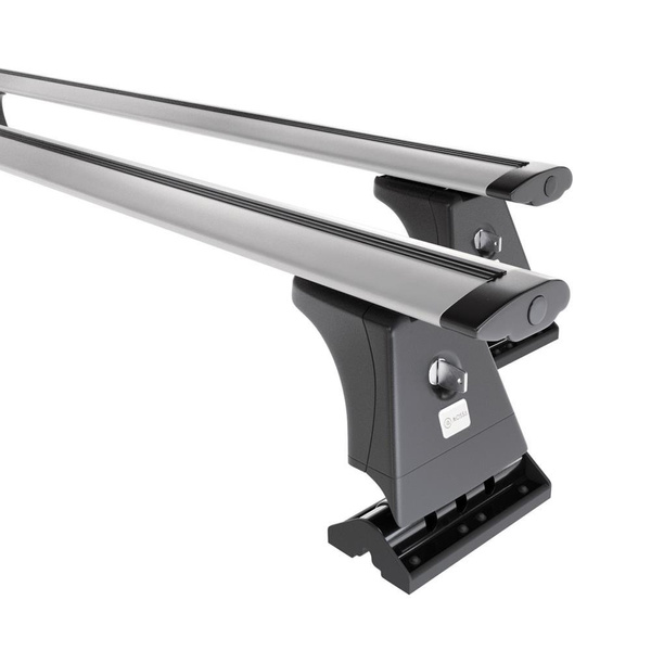 Tagbagagebærer til bil Volkswagen Transporter T5 Varevogn (2003-2009) - sølv bagagebærer til taget - lastholder - tagholder - Monteringspunkter - Aluminium