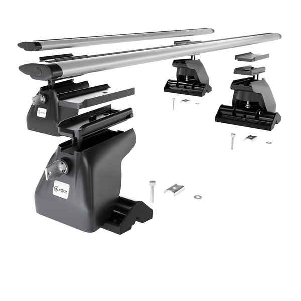 Tagbagagebærer til bil Volkswagen Crafter Varevogn (2006-2016) - sølv bagagebærer til taget - lastholder - tagholder - T-profil - Aluminium