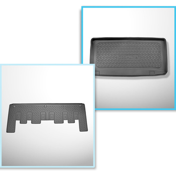 Bagagerumsmåtte og bilmåttesæt TPE PREMIUM skræddersyet til: Ford Tourneo Custom