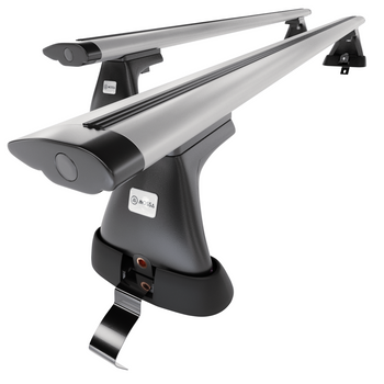 Tagbagagebærer til bil Skoda Superb mk II Liftback (2008-2015) - sølv bagagebære