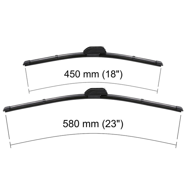 Vinduesviskere til forruden til Fiat Palio Hatchback, Weekend (09.1997-12.2012) - Flad viskerblade