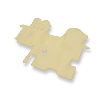 Velour gulvmåtter til Renault Trafic II Varevogn (2001-2014) 1+1 - beige