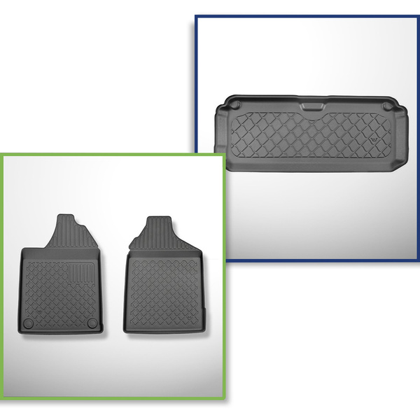 Bagagerumsmåtte og bilmåttesæt TPE skræddersyet til: Aixam Miniauto Cross Hatchback (2010-2016)