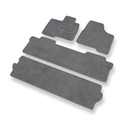 Velour gulvmåtter til Toyota Sienna II Minivan (2004-2010) - grå
