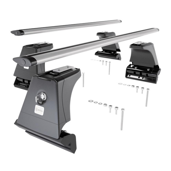 Tagbagagebærer til bil BMW 3-serie G20 Limousine (2019-....) - sølv bagagebærer til taget - lastholder - tagholder - Monteringspunkter - Aluminium