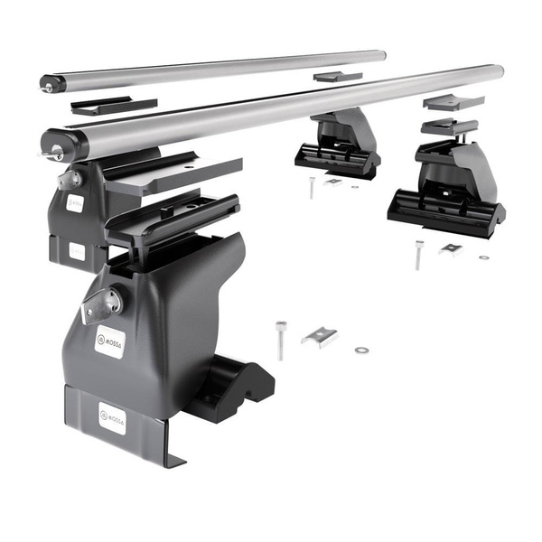 Tagbagagebærer til bil Hyundai ix20 Hatchback (2010-2019) - sølv bagagebærer til taget - lastholder - tagholder - uden monteringselementer - Aluminium