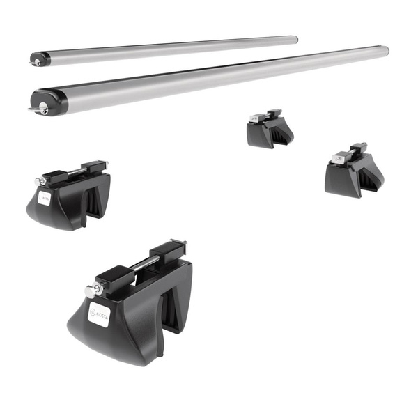 Tagbagagebærer til bil Toyota RAV4 mk IV SUV (2013-2019) - sølv bagagebærer til taget - lastholder - tagholder - rækværk - Aluminium