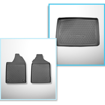 Bagagerumsmåtte og bilmåttesæt TPE PREMIUM skræddersyet til: Aixam City Hatchbac