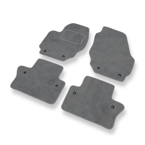 Velour gulvmåtter til Volvo S80 II Sedan (2006-2016) - grå