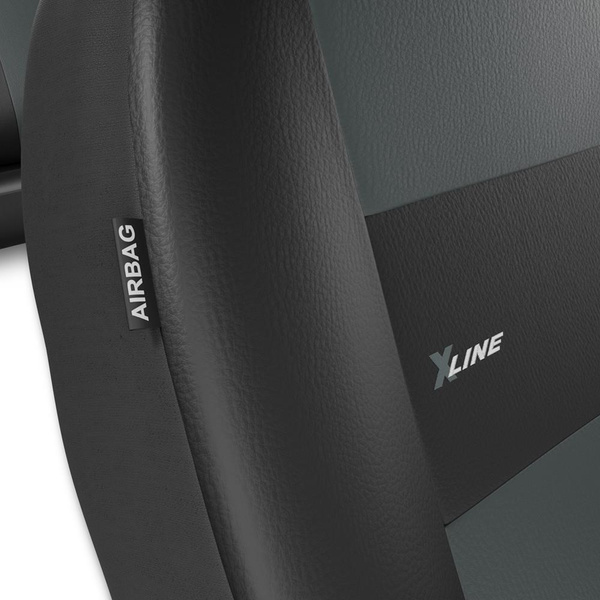 Universelle sædebetræk til biler til Mitsubishi Colt V, VI, VII, VIII (1996-....) - grå