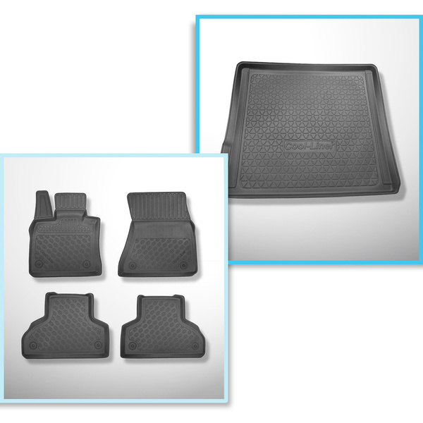 Bagagerumsmåtte og bilmåttesæt TPE PREMIUM skræddersyet til: BMW X5 F15 SAV (10.2013-10.2018) - 5 eller 7 pladser; ingen tredje række