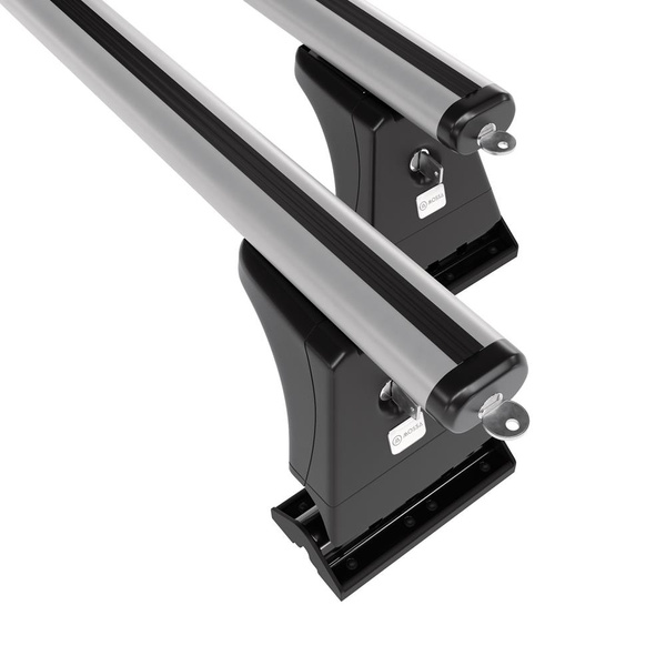 Tagbagagebærer til bil Citroen C3 Hatchback (2009-2016) - sølv bagagebærer til taget - lastholder - tagholder - Monteringspunkter - Aluminium