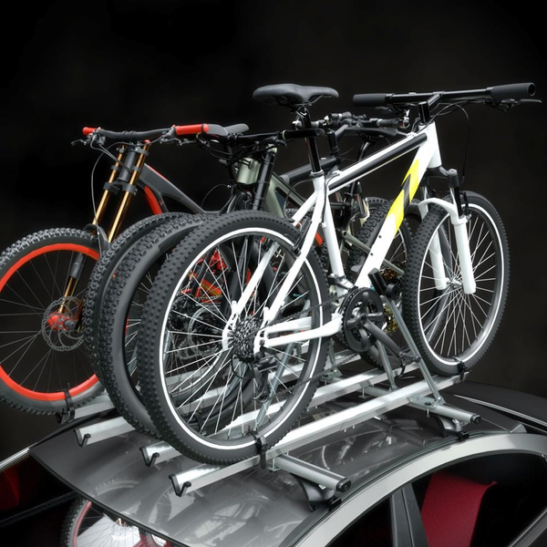 Cykelholder i aluminium til bilens tag - 4xM-42