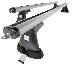 Tagbagagebærer til bil Toyota Hiace Varevogn (2007-2012) - sølv bagagebærer til taget - lastholder - tagholder - Monteringspunkter - Aluminium