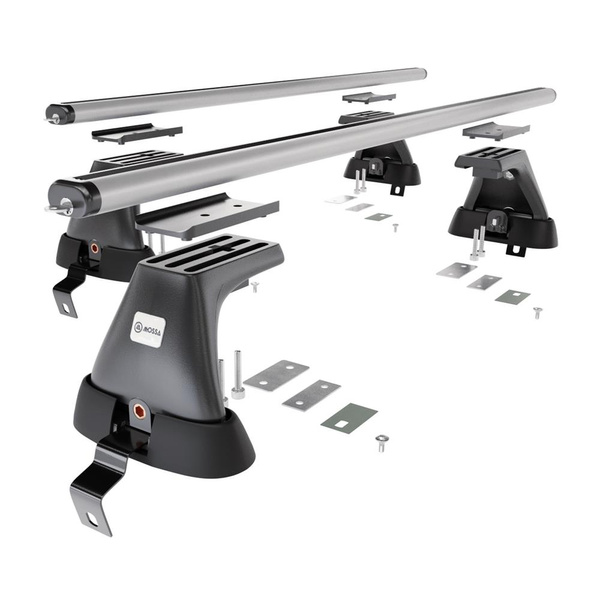 Tagbagagebærer til bil Alfa Romeo Giulietta Hatchback (2010-2020) - sølv bagagebærer til taget - lastholder - tagholder - uden monteringselementer - Aluminium