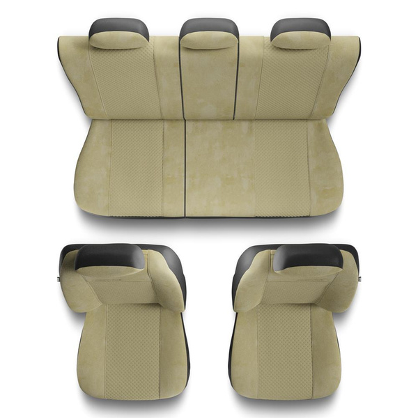 Universelle sædebetræk til biler til Toyota Corolla Verso I, II (2001-2009) - beige