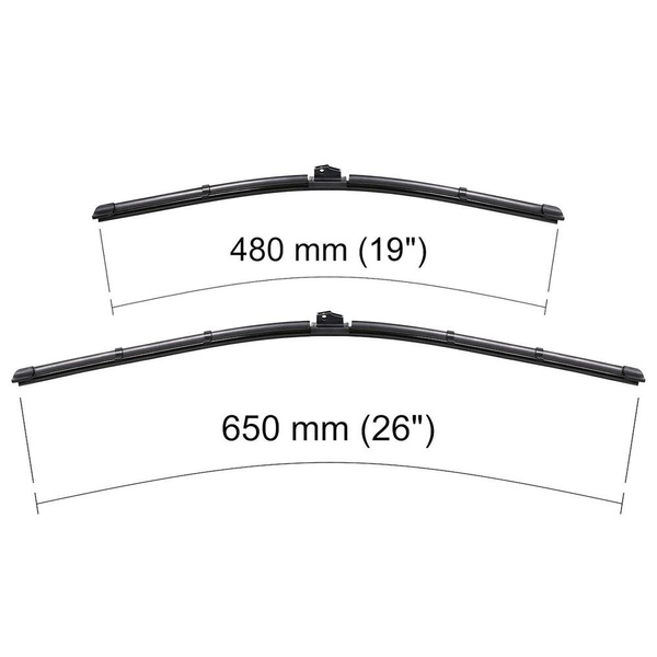 Vinduesviskere til forruden til Volvo C70 II Cabriolet (03.2006-12.2013) - Flad viskerblade