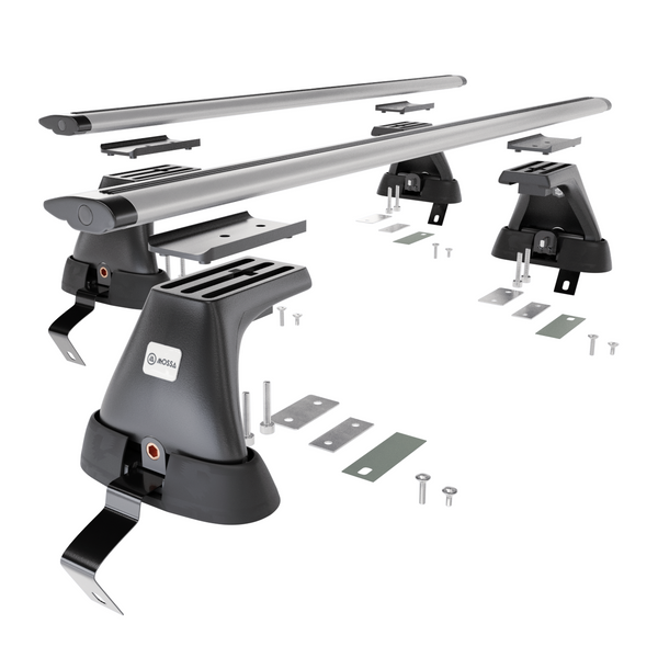 Tagbagagebærer til bil Fiat Bravo Hatchback (2007-2014) - sølv bagagebærer til taget - lastholder - tagholder - uden monteringselementer - Aluminium