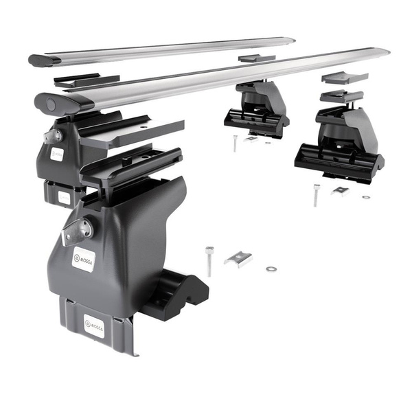 Tagbagagebærer til bil Toyota Yaris mk I Hatchback (2004-2005) - sølv bagagebærer til taget - lastholder - tagholder - uden monteringselementer - Aluminium