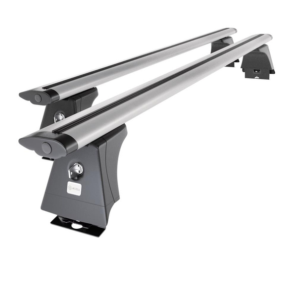 Tagbagagebærer til bil Iveco Daily III, IV, V, VI Varevogn (2000-....) - sølv bagagebærer til taget - lastholder - tagholder - Monteringspunkter - Aluminium