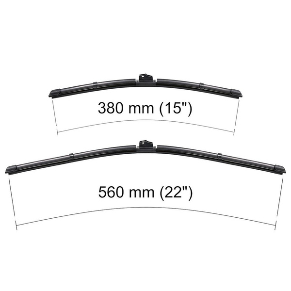 Vinduesviskere til forruden til Fiat Idea Minivan (03.2008-12.2012) - Flad viskerblade