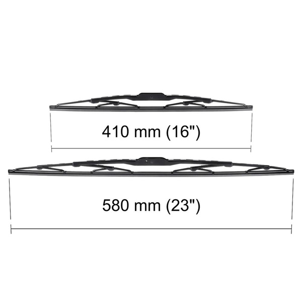Vinduesviskere til forruden til Fiat Panda Hatchback, Varevogn (10.2003-12.2012) - Standard viskerblade