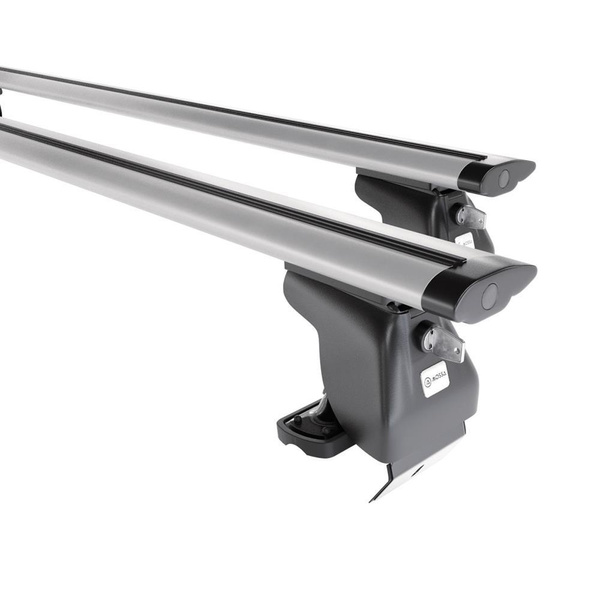 Tagbagagebærer til bil Volvo C40 SUV (2022-....) - sølv bagagebærer til taget - lastholder - tagholder - uden monteringselementer - Aluminium