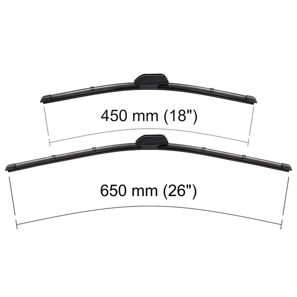 Vinduesviskere til forruden til Subaru Legacy V, VI Stationcar, Sedan (06.2009-2019) - Flad viskerblade
