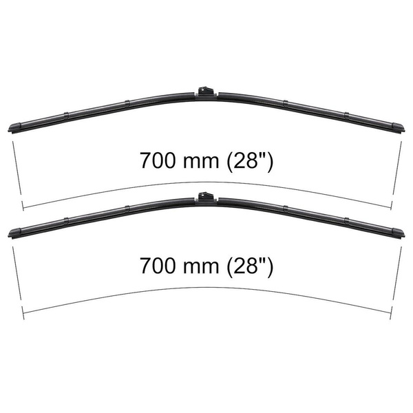Vinduesviskere til forruden til Volkswagen Golf Plus Minivan (01.2005-02.2014) - Flad viskerblade