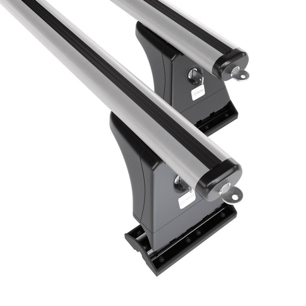 Tagbagagebærer til bil Kia Ceed Hatchback (2007-2011) - sølv bagagebærer til taget - lastholder - tagholder - Monteringspunkter - Aluminium