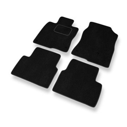 Velour gulvmåtter til Honda Civic X Coupé, Hatchback, Sedan (2017-2021) 3 døre, 5 døre - sort