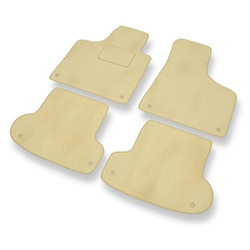 Velour gulvmåtter til Audi A3 II 8P Hatchback, Cabriolet, Sportback (2003-2012) - beige