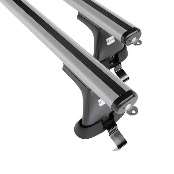 Tagbagagebærer til bil Renault Clio mk IV Hatchback (2013-2019) - sølv bagagebærer til taget - lastholder - tagholder - uden monteringselementer - Aluminium